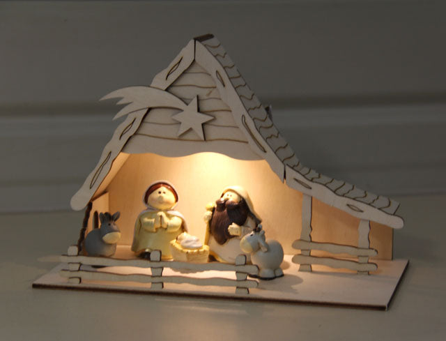 Nativity scene "Bethlehem", with solar lighting