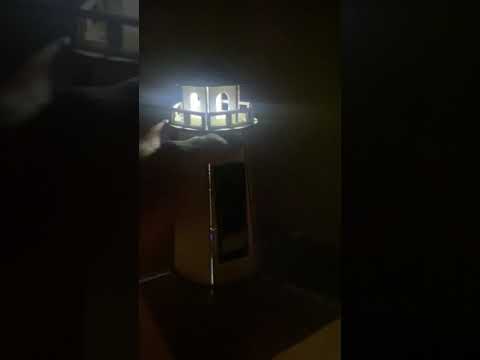 Solar Powered Lighthouse Night Light