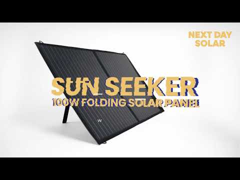 Sun Seeker - Folding 100W Portable Outdoor Solar Panel With Stand